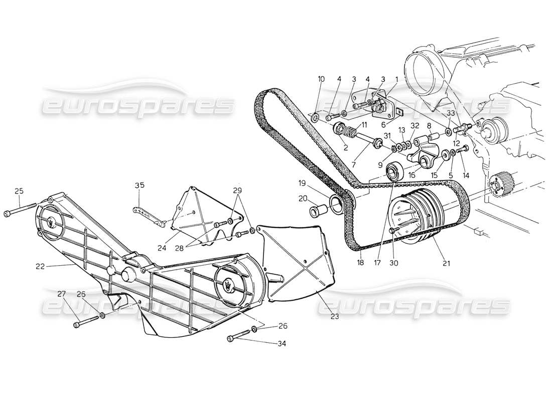 a part diagram from the maserati biturbo spider parts catalogue