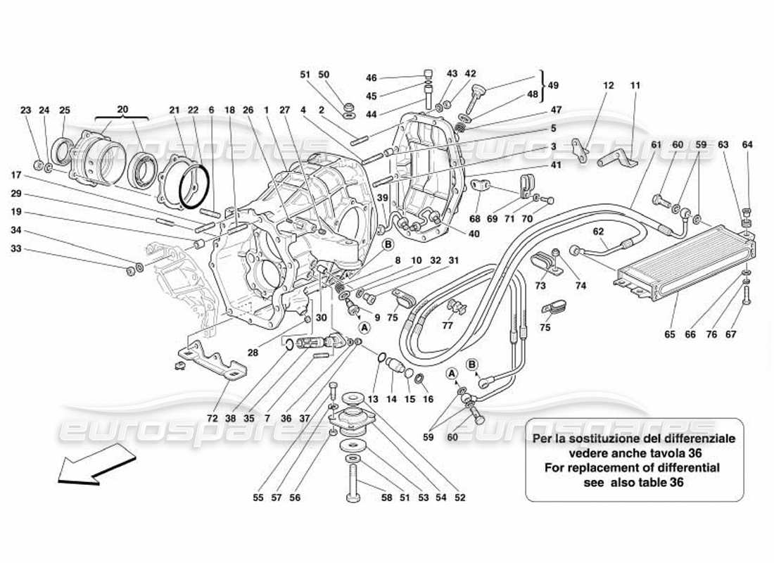 VIEW PARTS DIAGRAMS FROM THE FERRARI 550 PARTS CATALOGUE a part diagram from the ferrari 550 parts catalogue