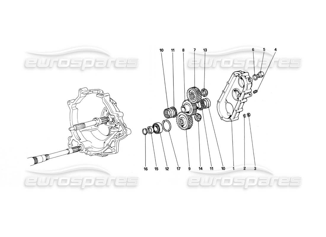 a part diagram from the Ferrari 208 Turbo (1982) parts catalogue