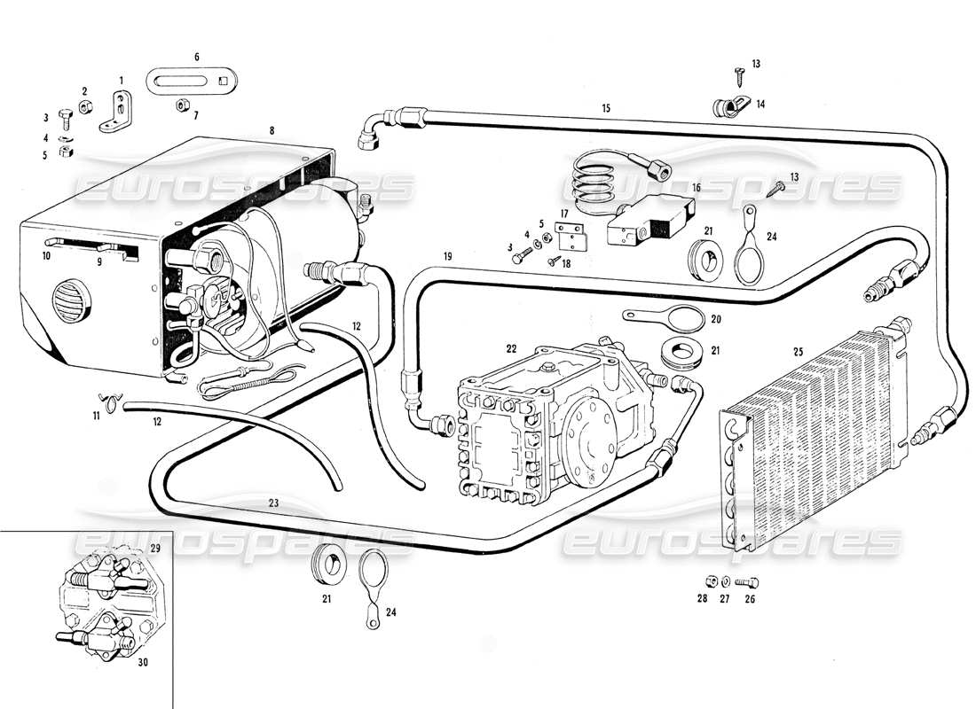 VIEW PARTS DIAGRAMS FROM THE MASERATI MISTRAL PARTS CATALOGUE a part diagram from the maserati mistral parts catalogue