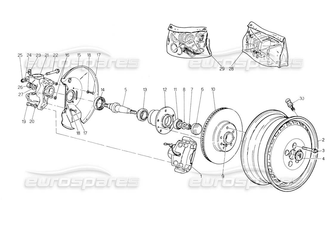 a part diagram from the maserati biturbo spider parts catalogue