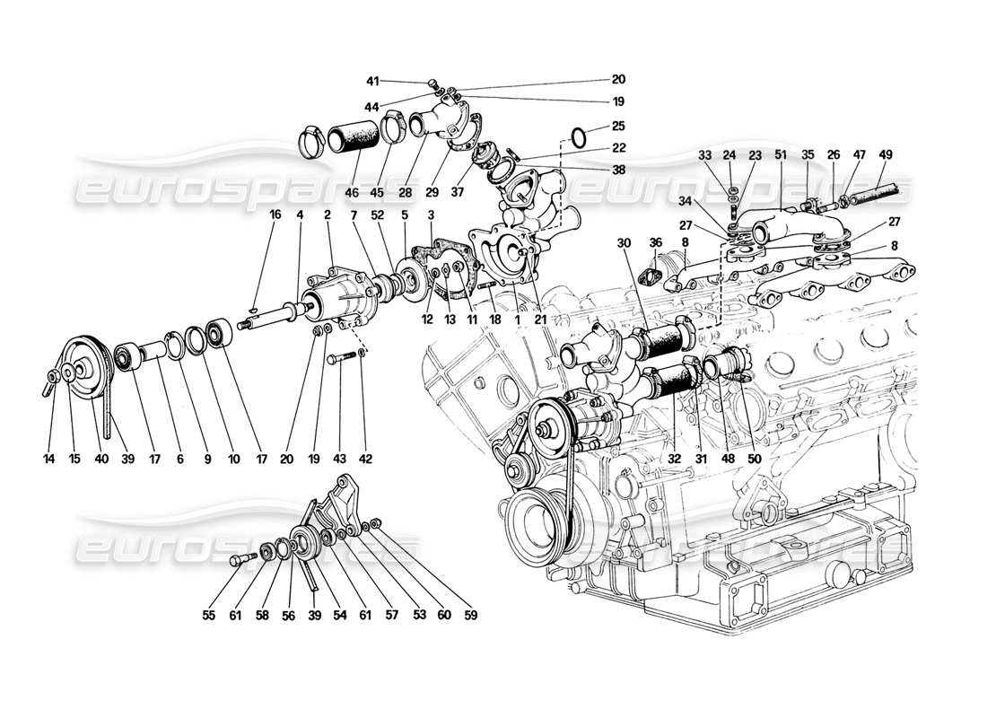 a part diagram from the ferrari 328 parts catalogue