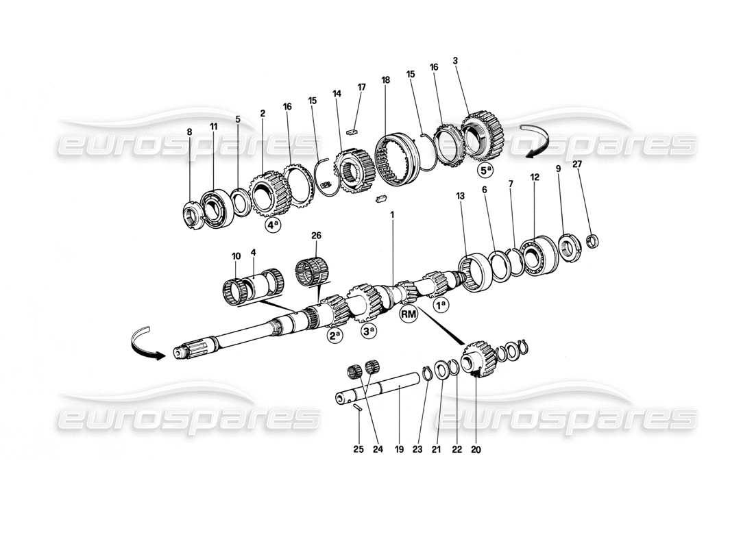 a part diagram from the ferrari mondial 3.0 qv (1984) parts catalogue