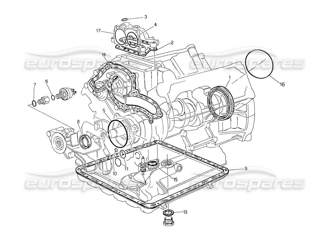 a part diagram from the maserati biturbo spider parts catalogue