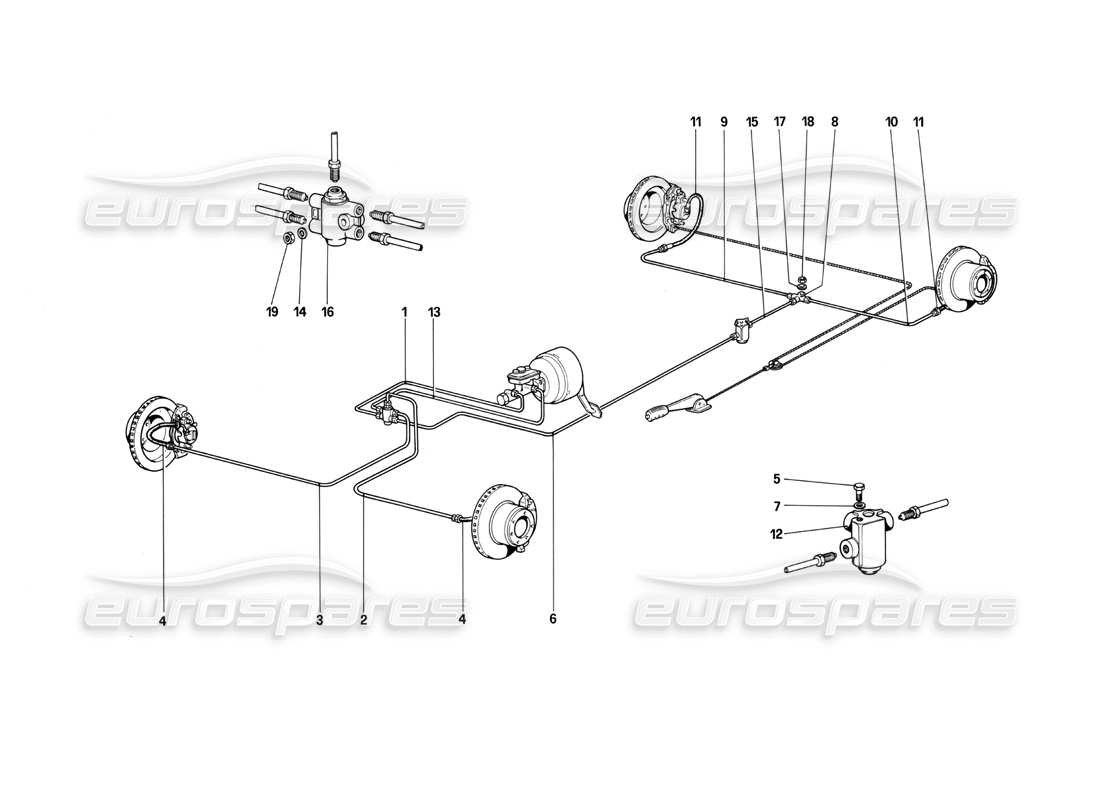 a part diagram from the ferrari mondial parts catalogue