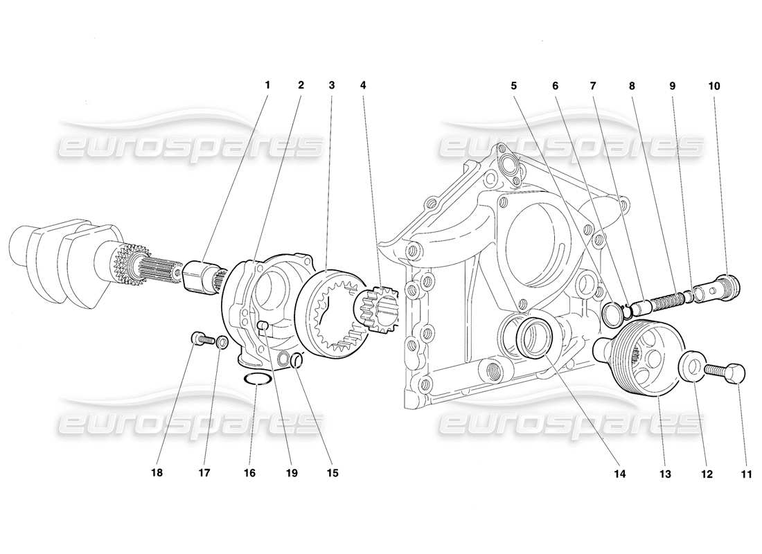 a part diagram from the Lamborghini Diablo VT (1994) parts catalogue