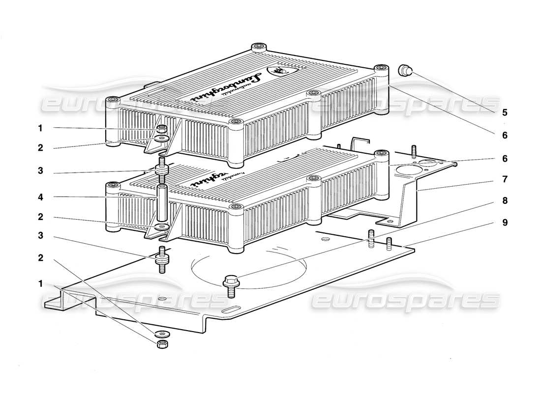 a part diagram from the lamborghini diablo parts catalogue