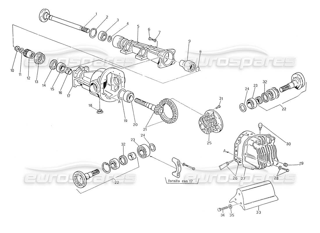a part diagram from the Maserati Karif 2.8 parts catalogue