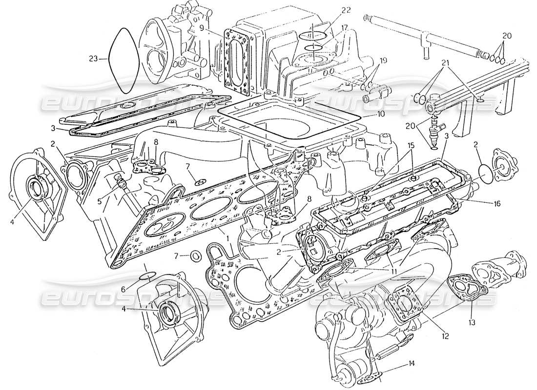 a part diagram from the maserati karif 2.8 parts catalogue