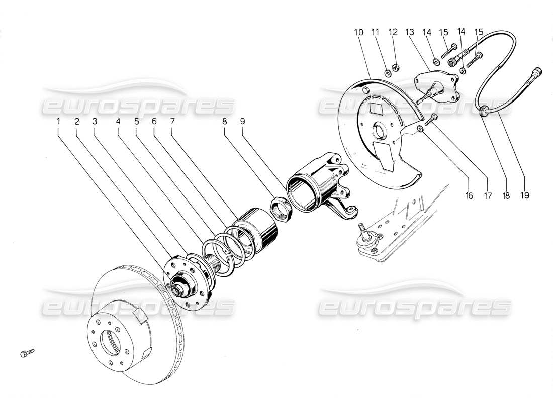 a part diagram from the lamborghini jalpa parts catalogue
