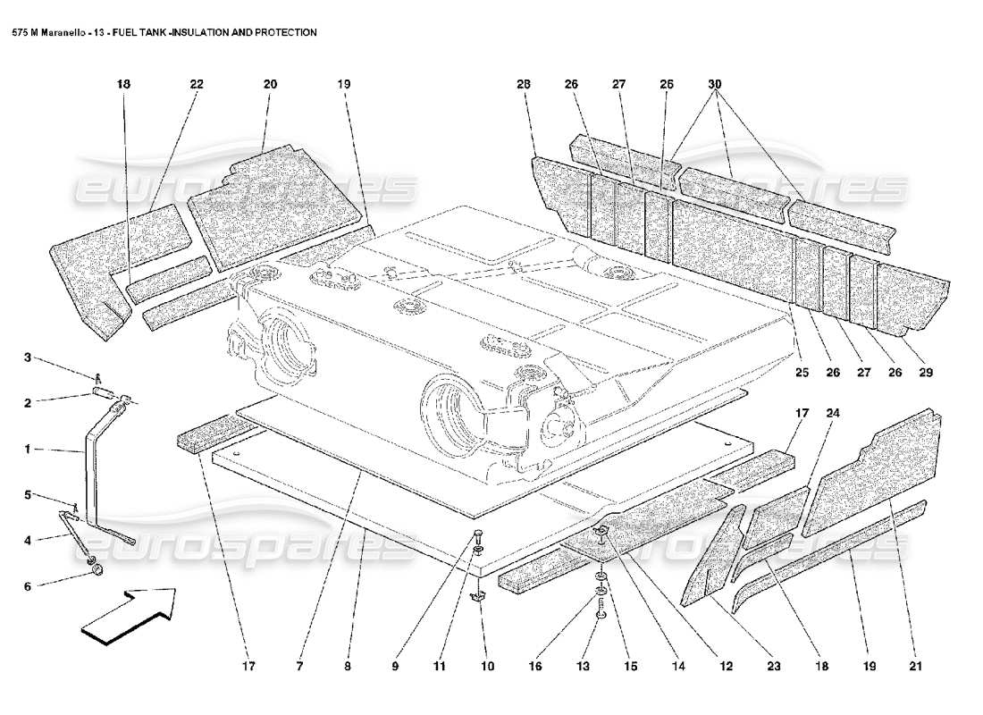 a part diagram from the ferrari 575 parts catalogue