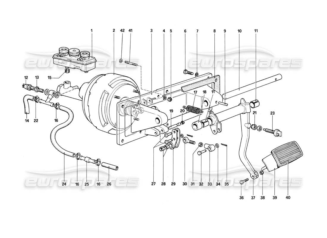 a part diagram from the ferrari 400i (1983 mechanical) parts catalogue