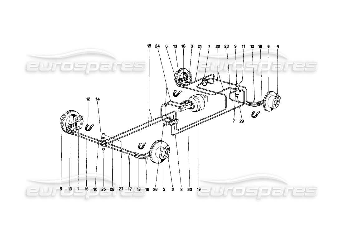 a part diagram from the ferrari 400i (1983 mechanical) parts catalogue