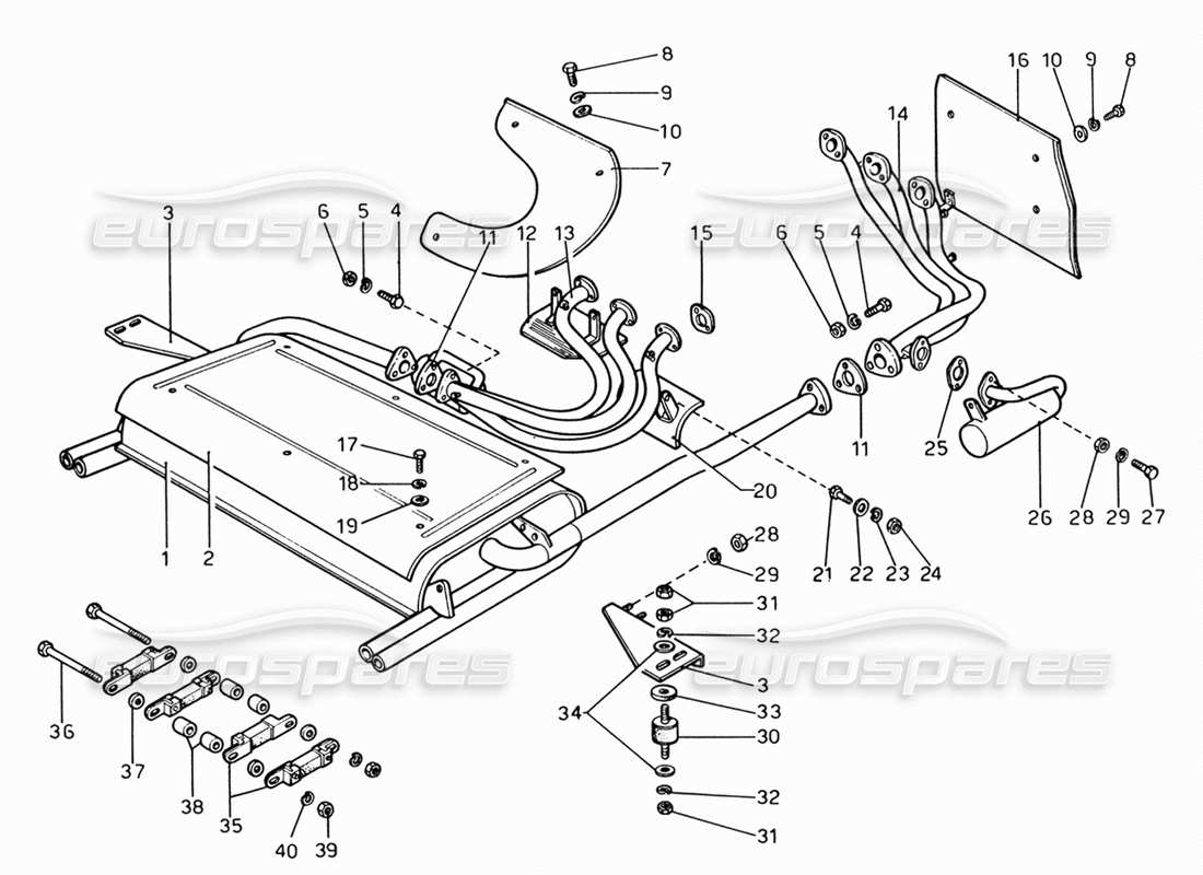 VIEW PARTS DIAGRAMS FROM THE FERRARI 206 PARTS CATALOGUE a part diagram from the ferrari 206 parts catalogue