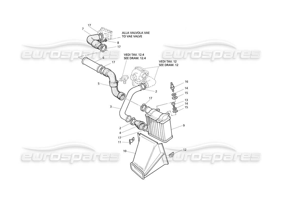 a part diagram from the maserati qtp v8 evoluzione parts catalogue