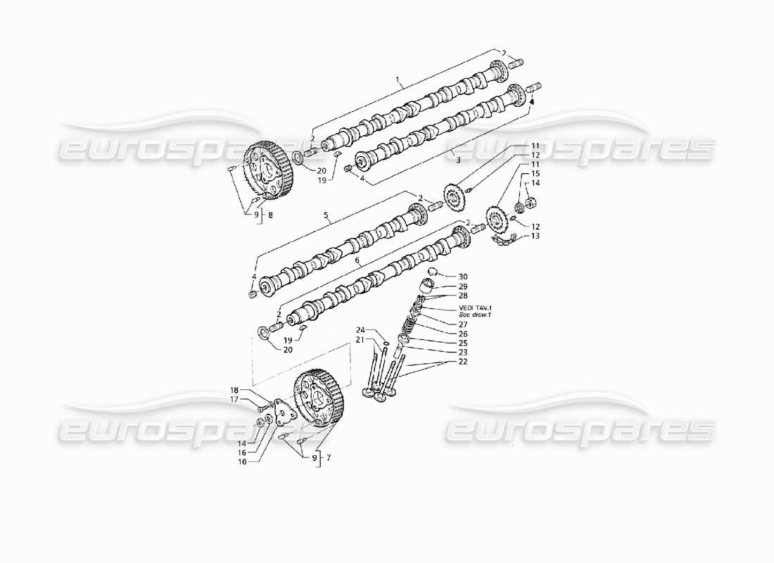 a part diagram from the maserati quattroporte (1996-2001) parts catalogue