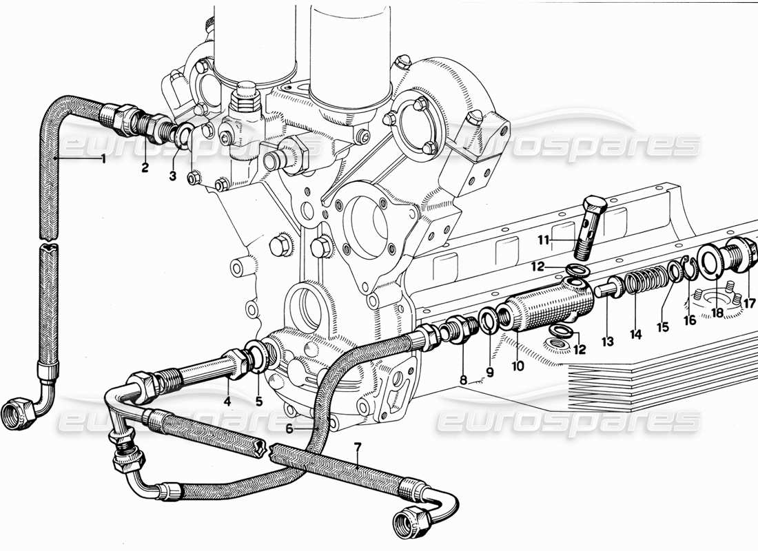 a part diagram from the ferrari 330 and 365 parts catalogue