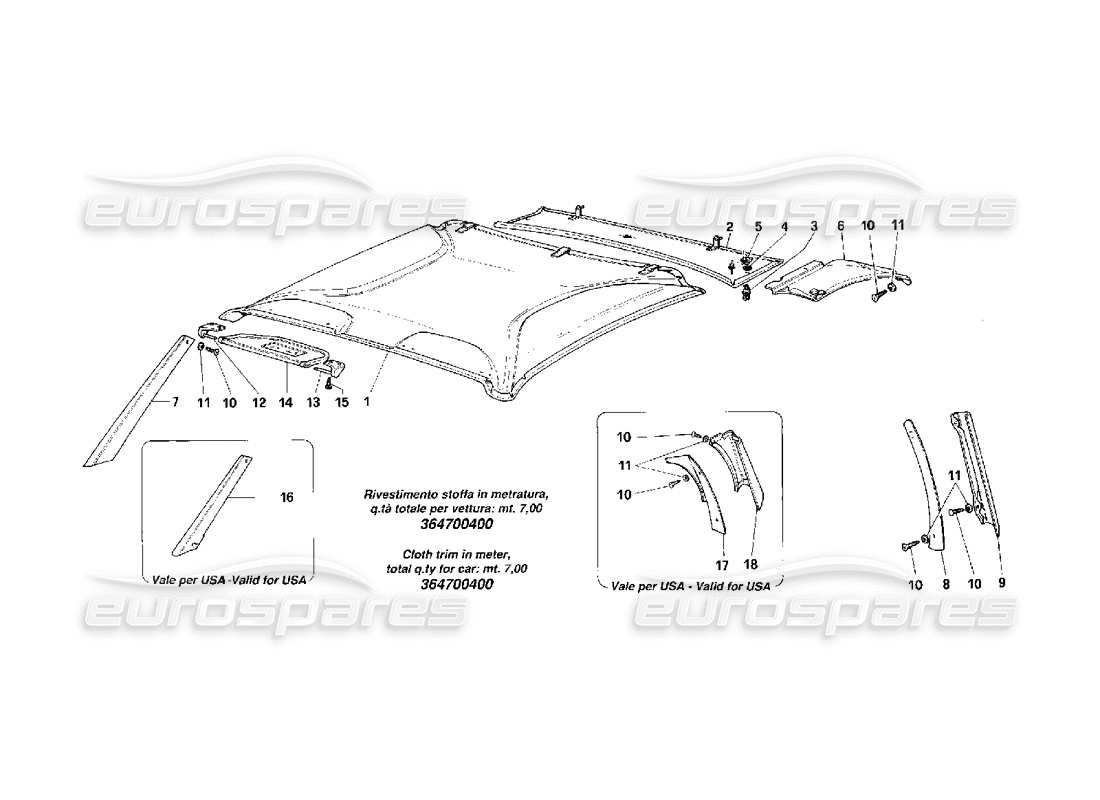 VIEW PARTS DIAGRAMS FROM THE FERRARI F40 PARTS CATALOGUE a part diagram from the ferrari f40 parts catalogue