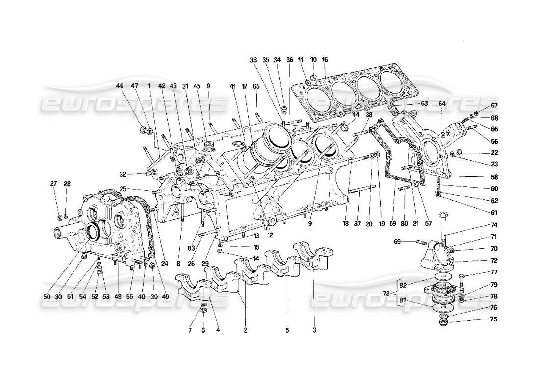 a part diagram from the ferrari f40 parts catalogue