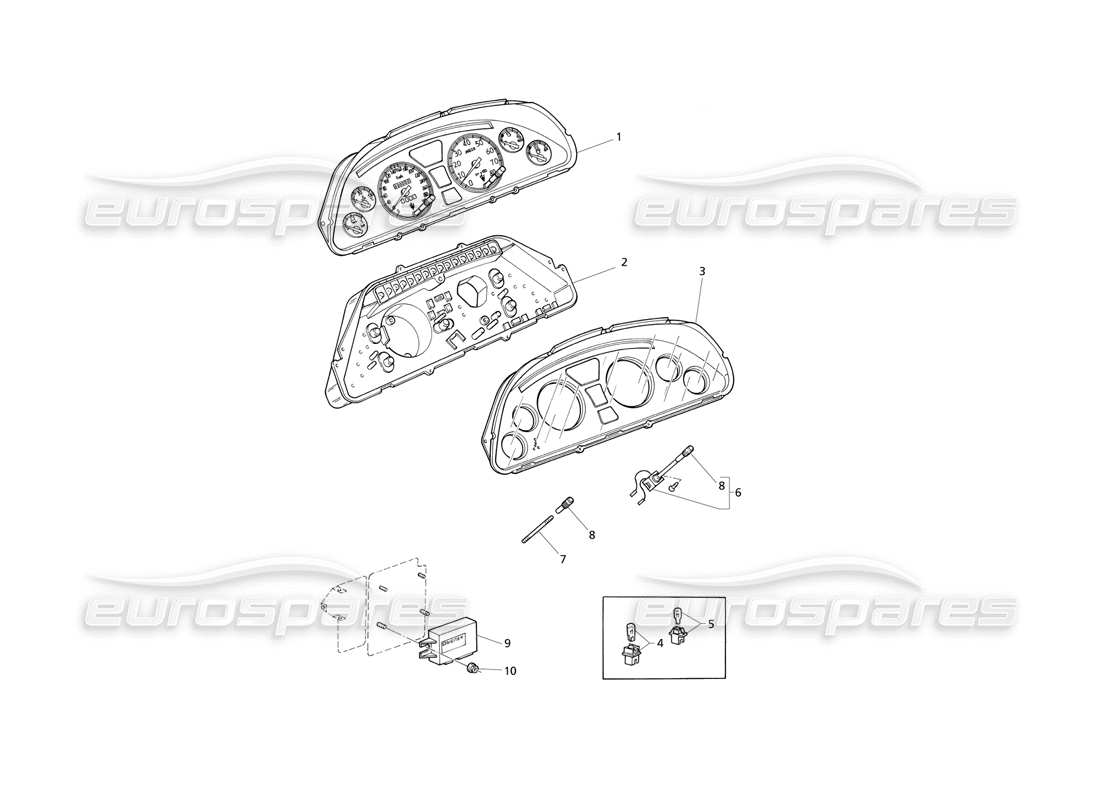 a part diagram from the maserati quattroporte (1996-2001) parts catalogue