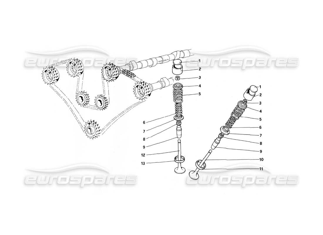 a part diagram from the ferrari 400i (1983 mechanical) parts catalogue