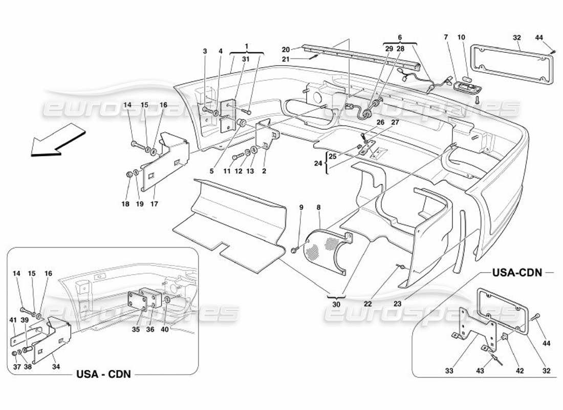 a part diagram from the ferrari 575 parts catalogue