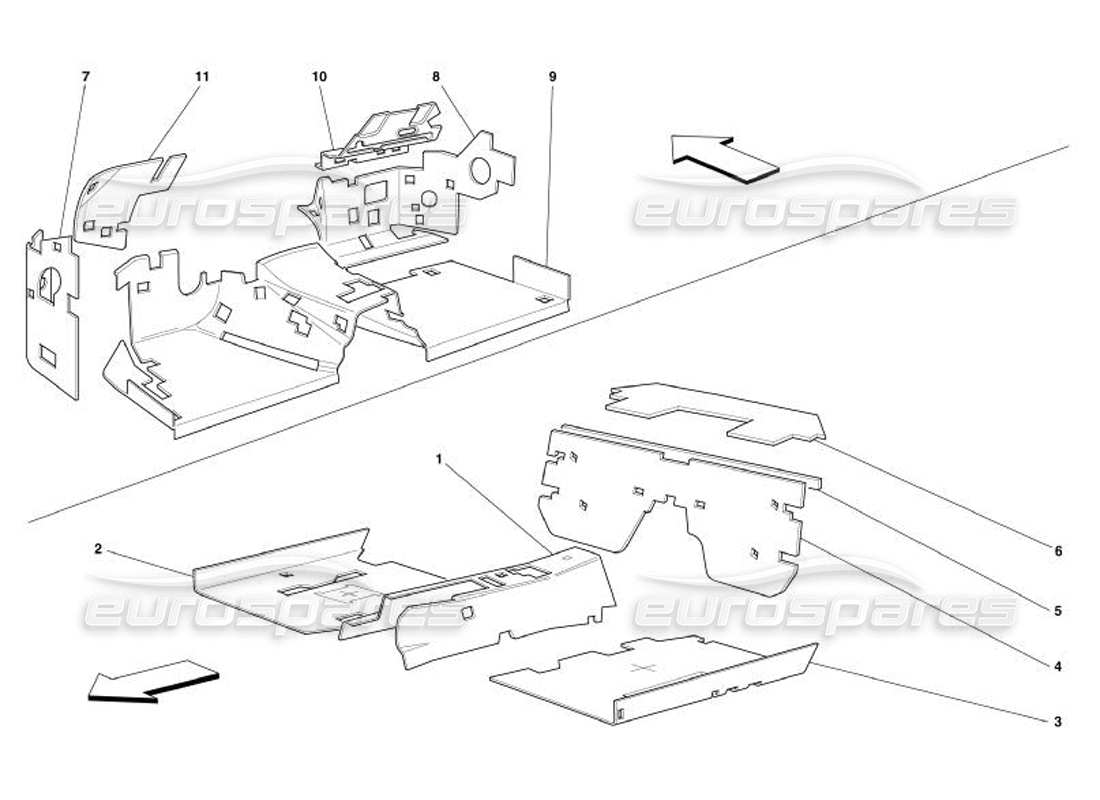 a part diagram from the ferrari 575 superamerica parts catalogue