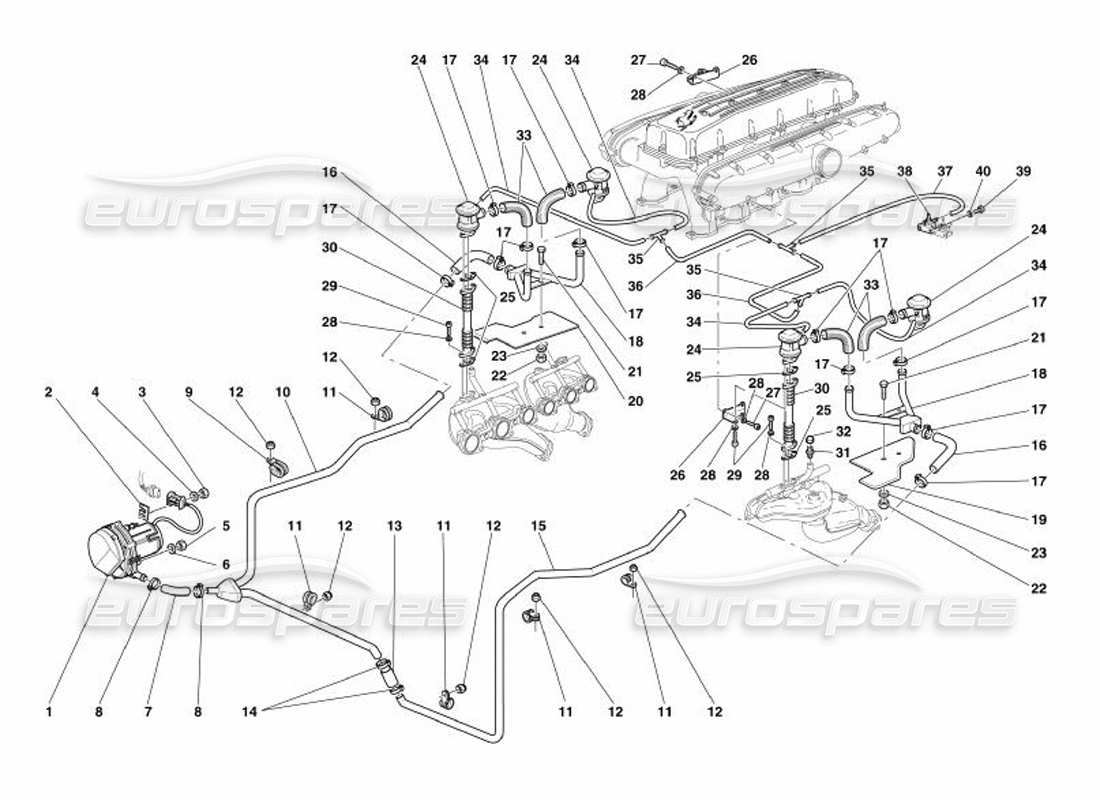 a part diagram from the ferrari 575 parts catalogue