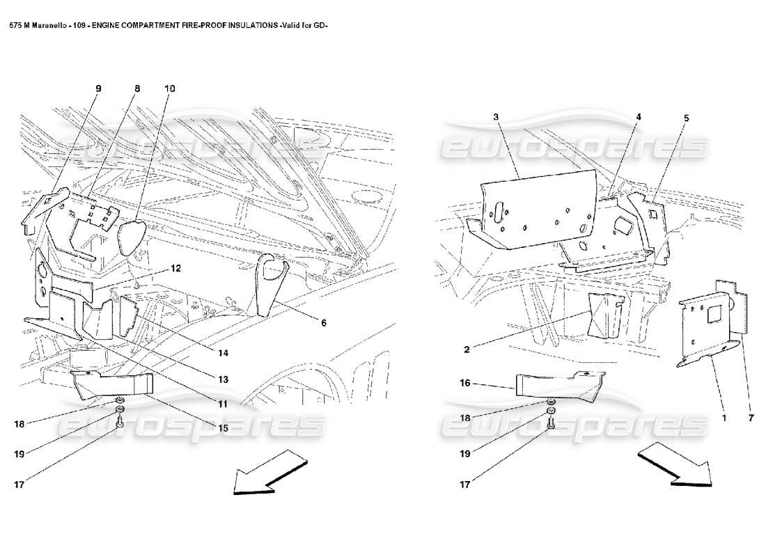 a part diagram from the ferrari 575 parts catalogue