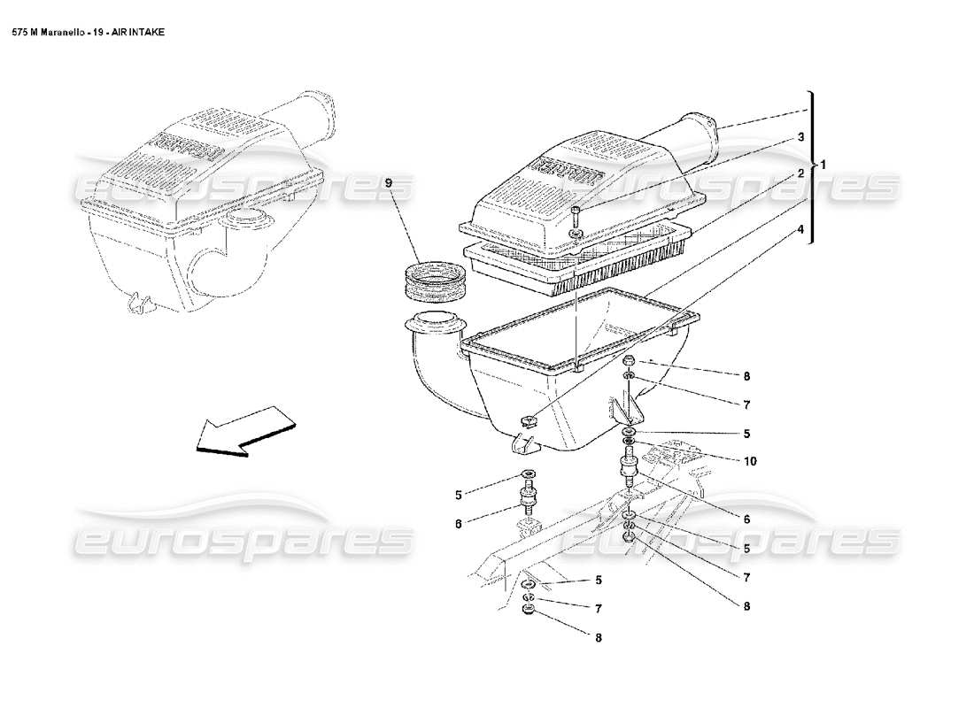 a part diagram from the ferrari 575 parts catalogue