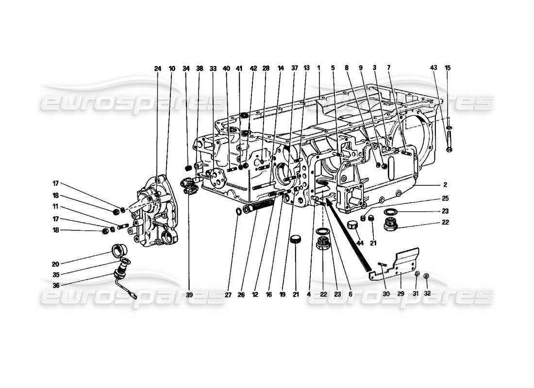 a part diagram from the ferrari 512 bbi parts catalogue