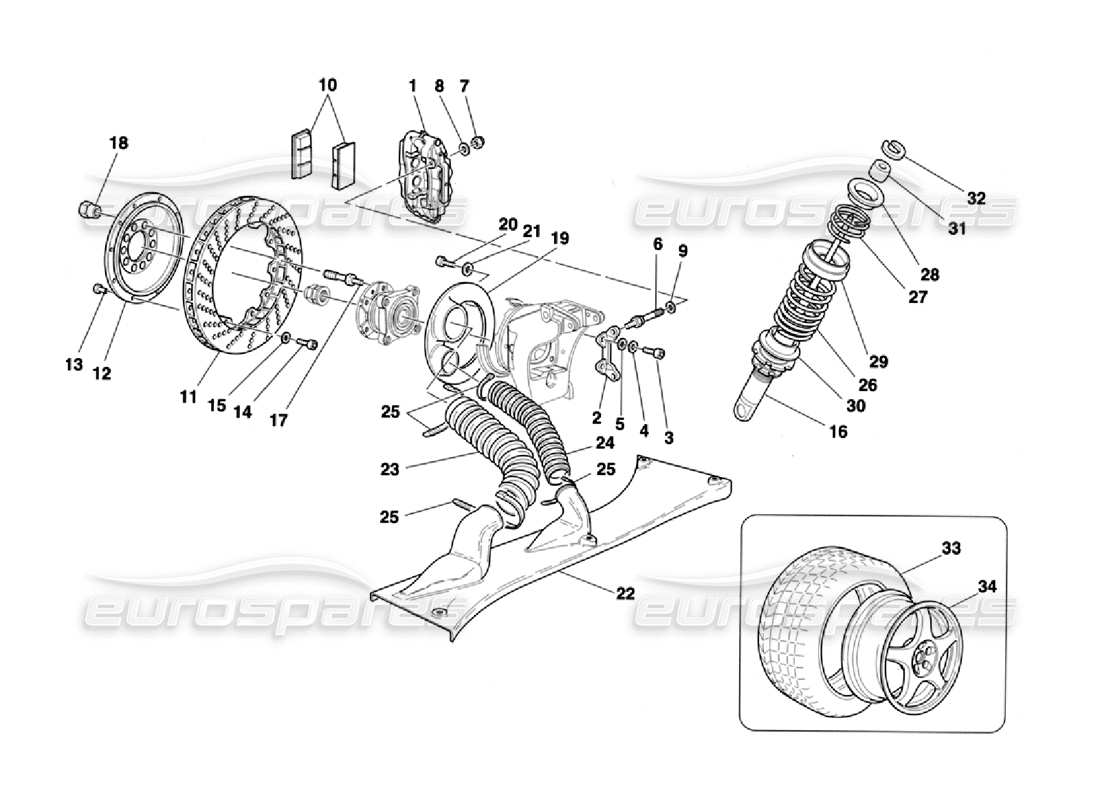 a part diagram from the Ferrari 355 Challenge (1996) parts catalogue