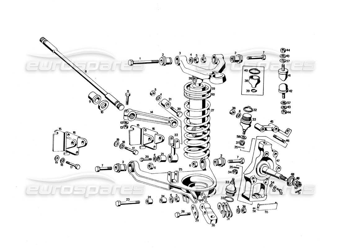 VIEW PARTS DIAGRAMS FROM THE MASERATI BORA PARTS CATALOGUE a part diagram from the maserati bora parts catalogue