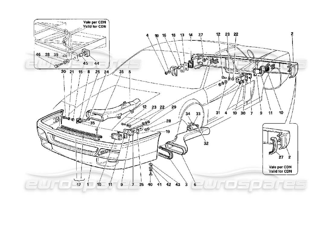a part diagram from the Ferrari 512 TR parts catalogue