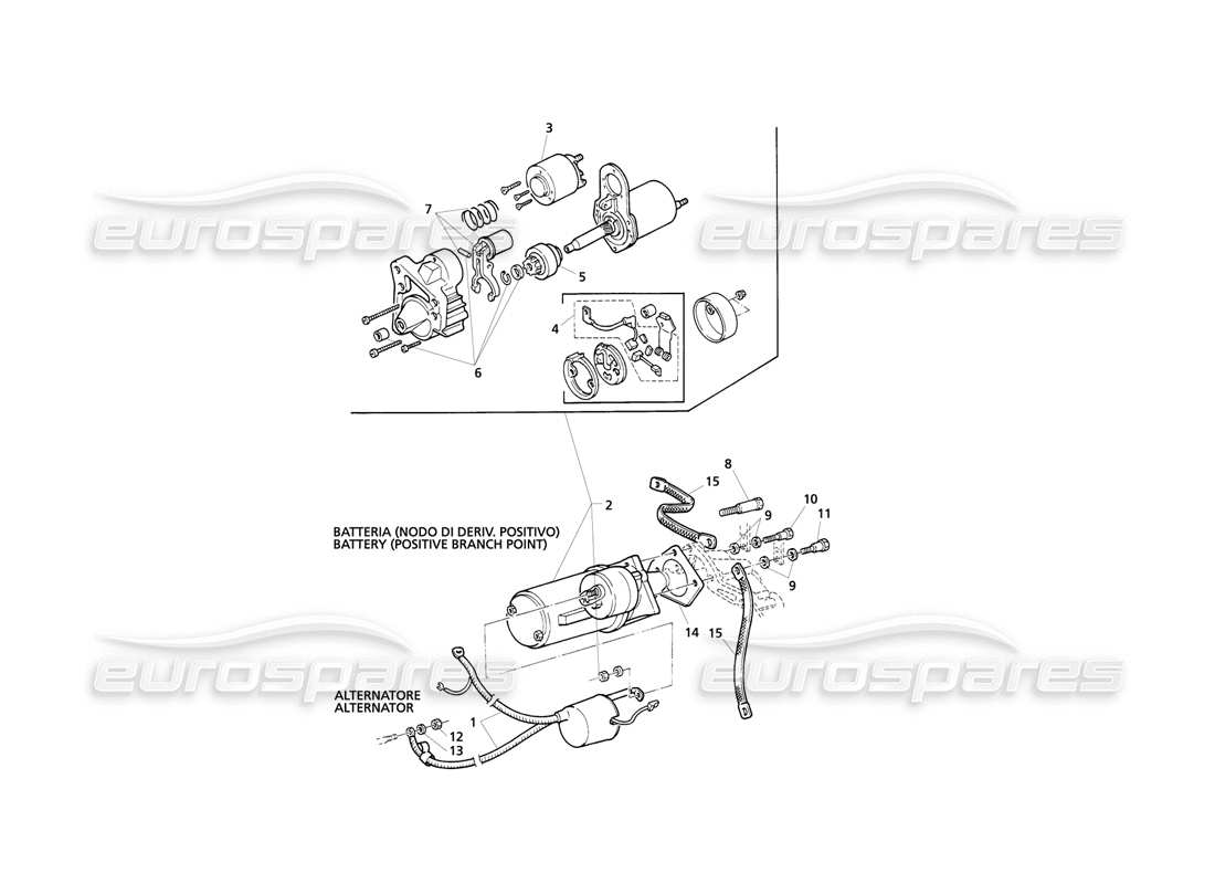 a part diagram from the maserati quattroporte (1996-2001) parts catalogue