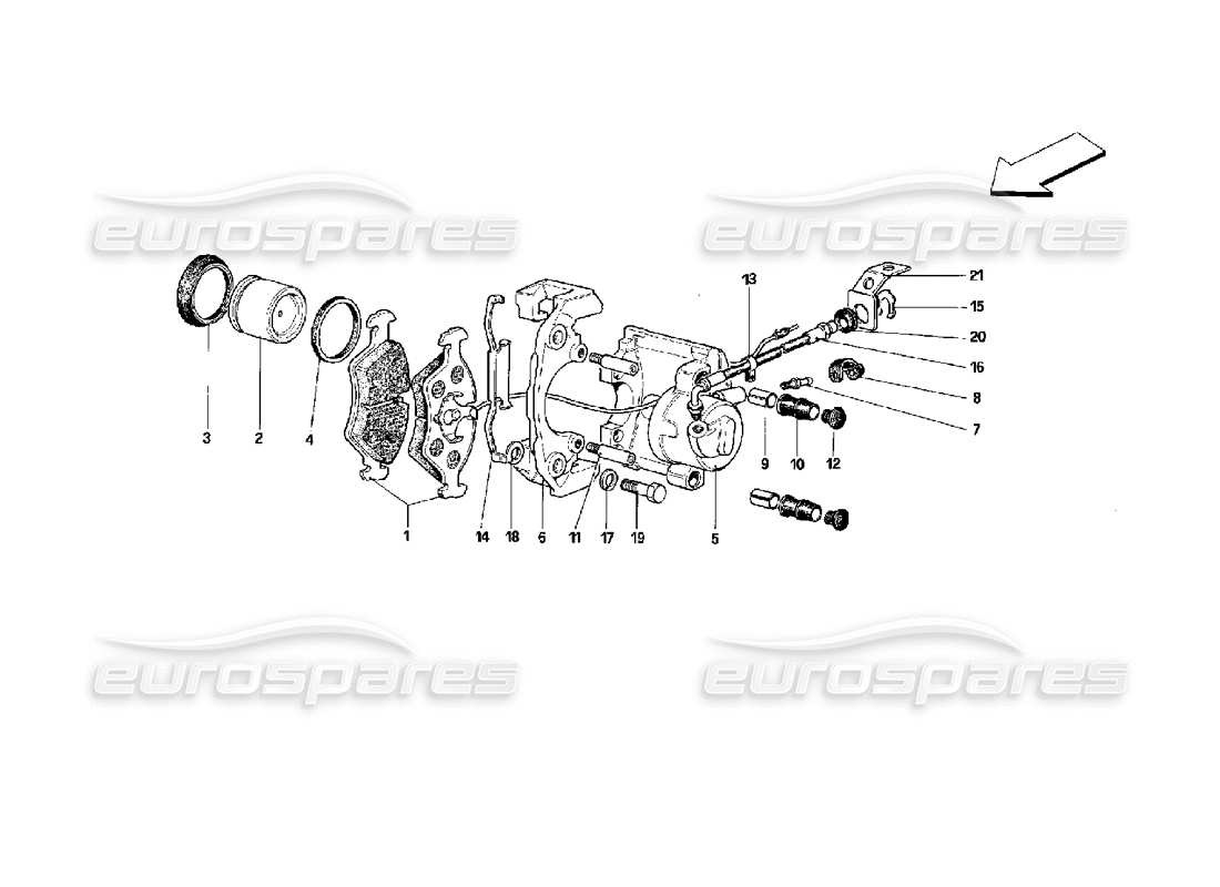 VIEW PARTS DIAGRAMS FROM THE FERRARI MONDIAL PARTS CATALOGUE a part diagram from the ferrari mondial parts catalogue