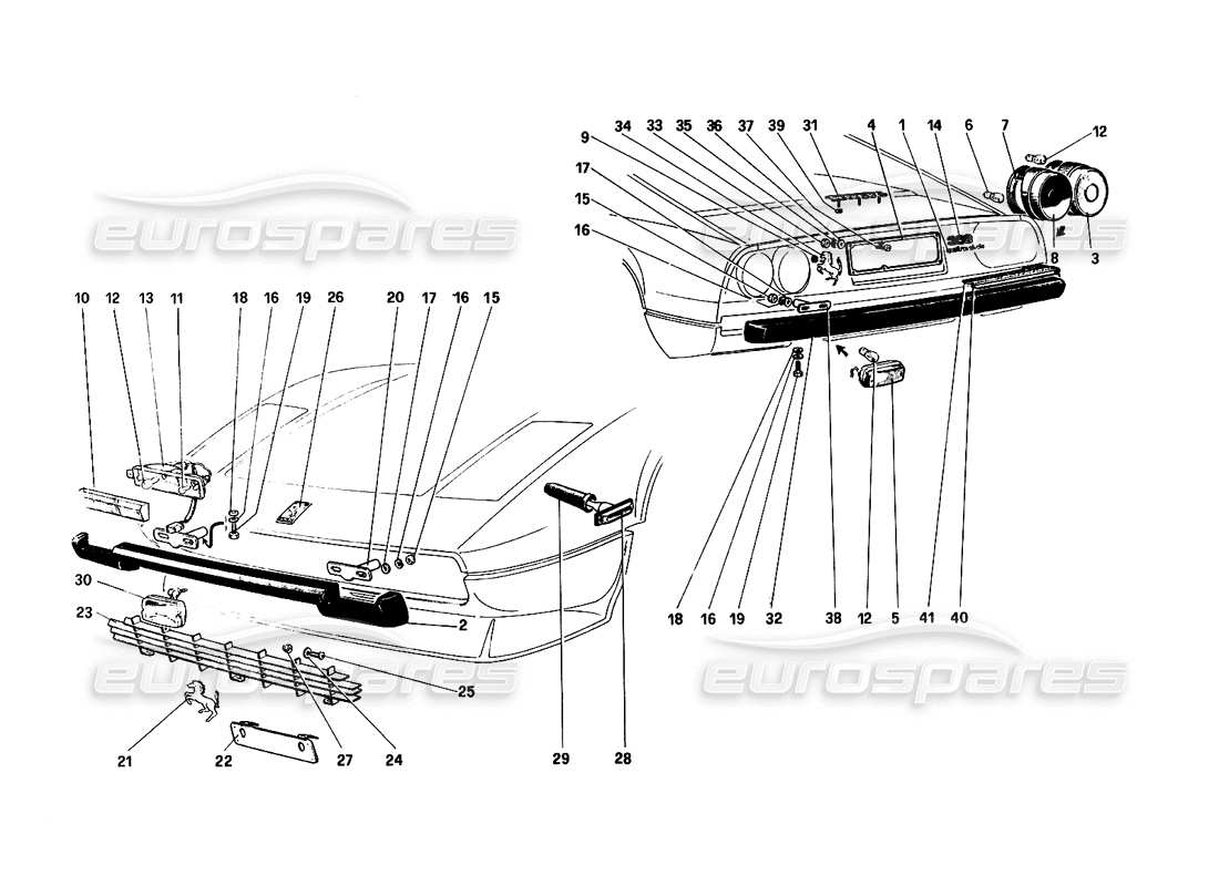 a part diagram from the ferrari 308 parts catalogue