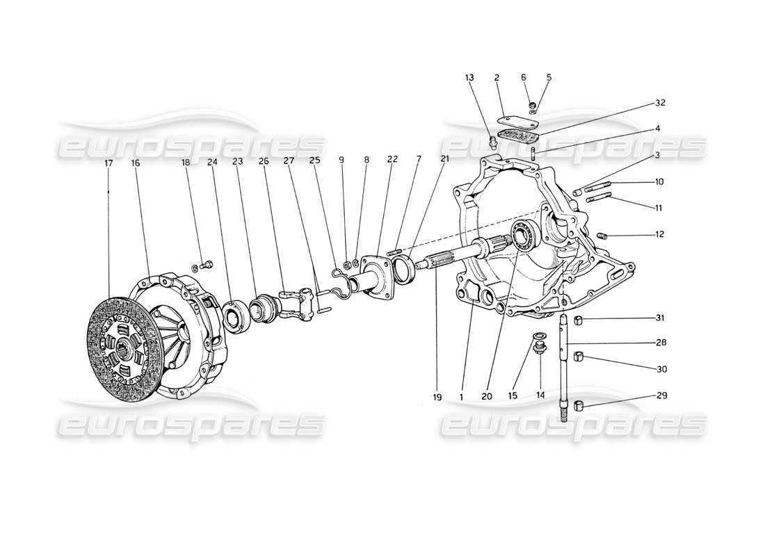 a part diagram from the ferrari 208 parts catalogue