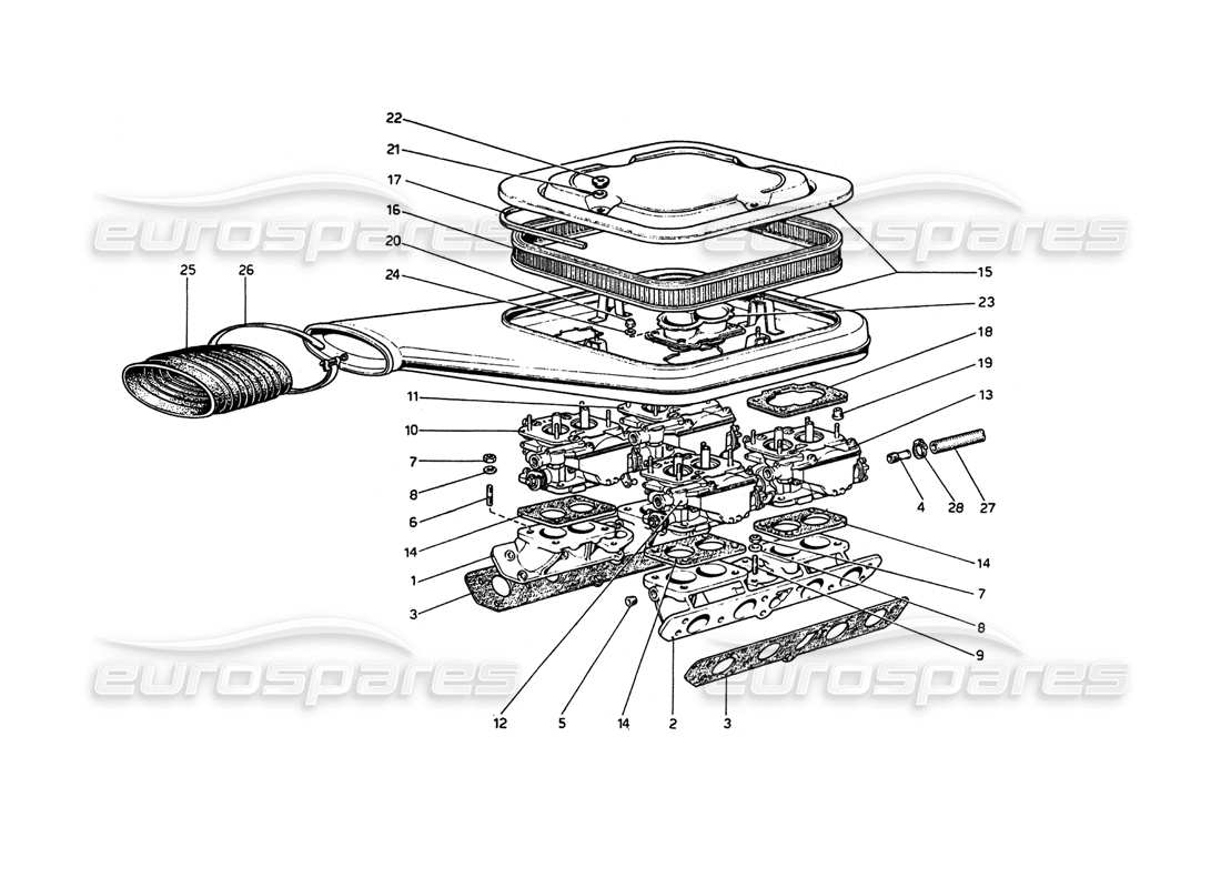 a part diagram from the ferrari 208 parts catalogue