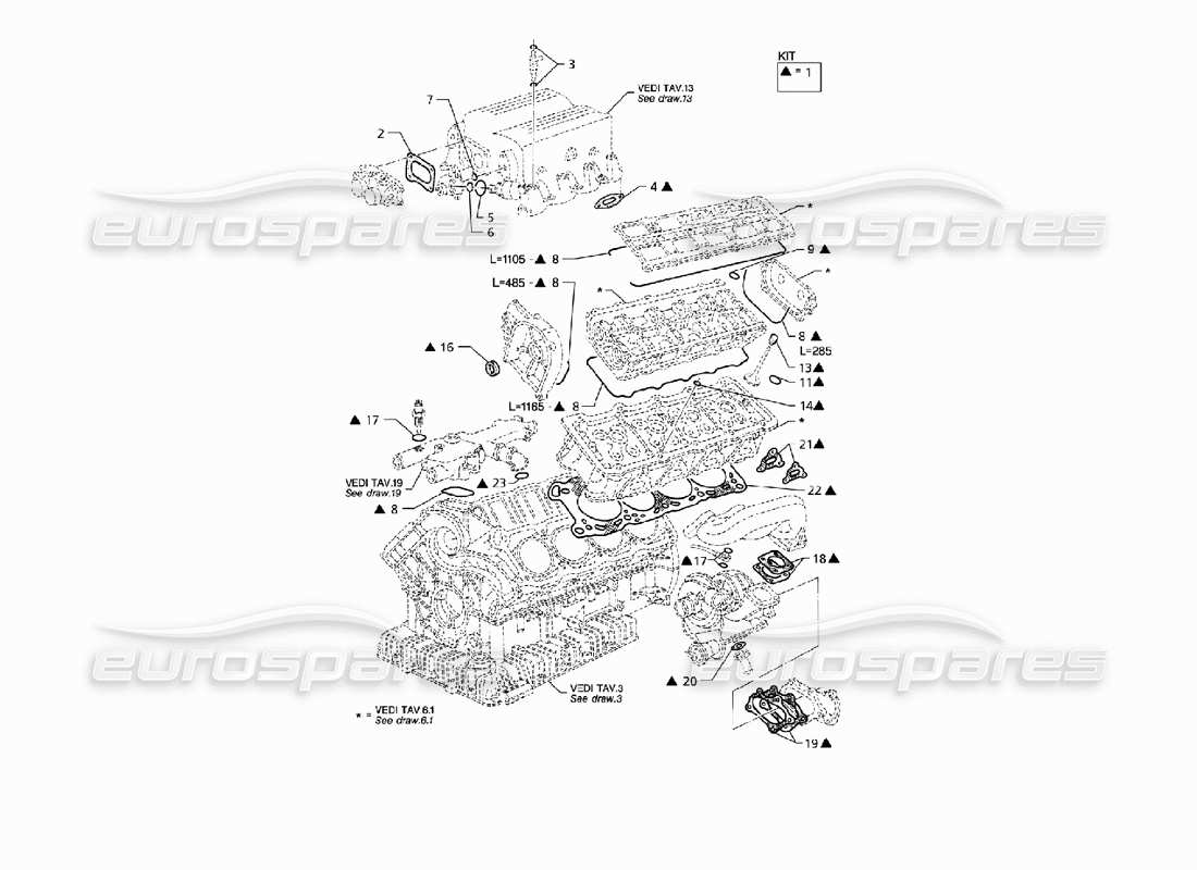 a part diagram from the maserati quattroporte (1996-2001) parts catalogue