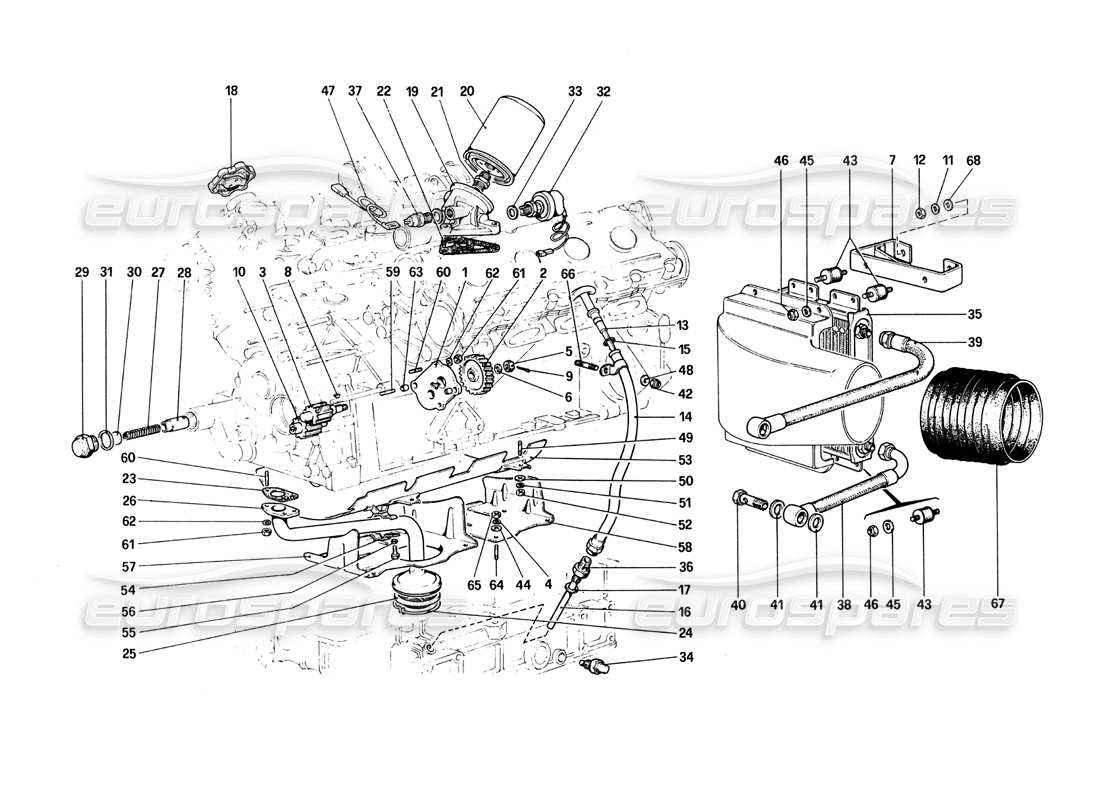 a part diagram from the ferrari 308 parts catalogue