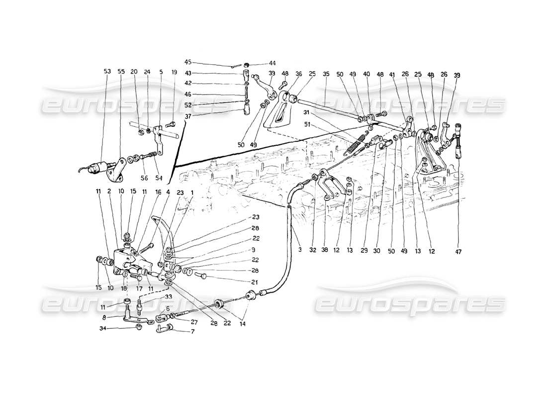 a part diagram from the ferrari 512 bb parts catalogue