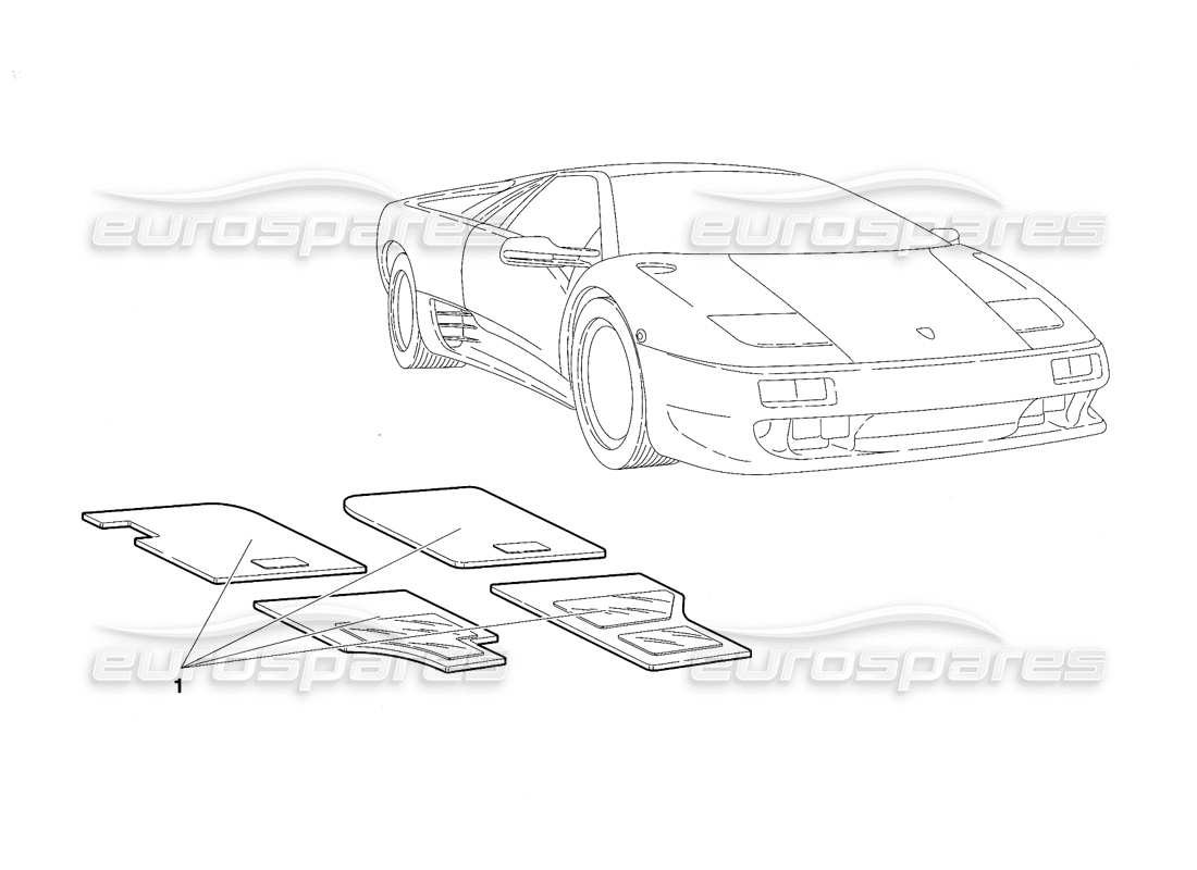 a part diagram from the Lamborghini Diablo VT (1994) parts catalogue
