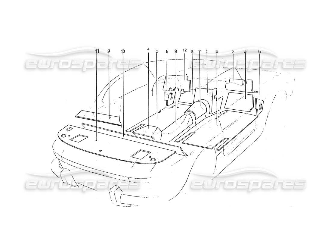 VIEW PARTS DIAGRAMS FROM THE FERRARI 330 AND 365 PARTS CATALOGUE a part diagram from the ferrari 330 and 365 parts catalogue