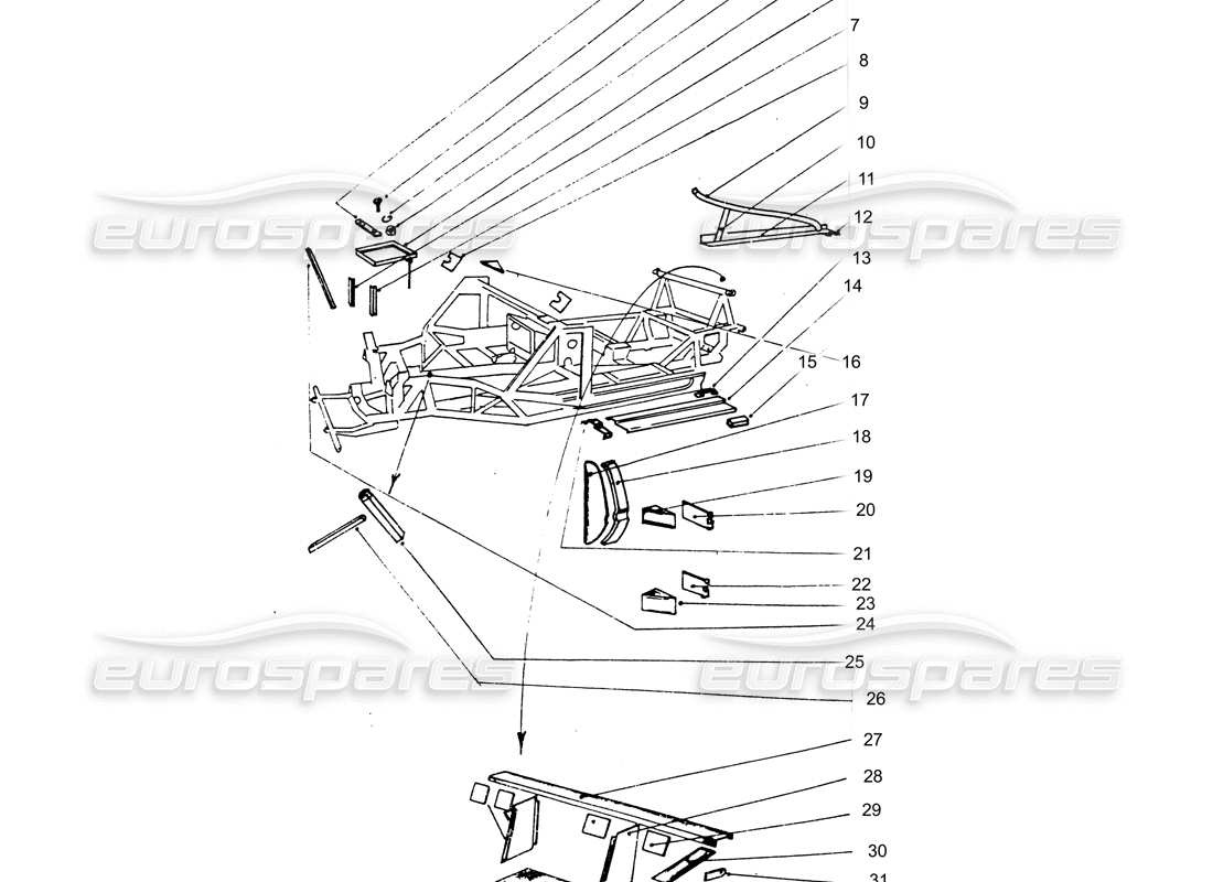a part diagram from the ferrari 330 and 365 parts catalogue