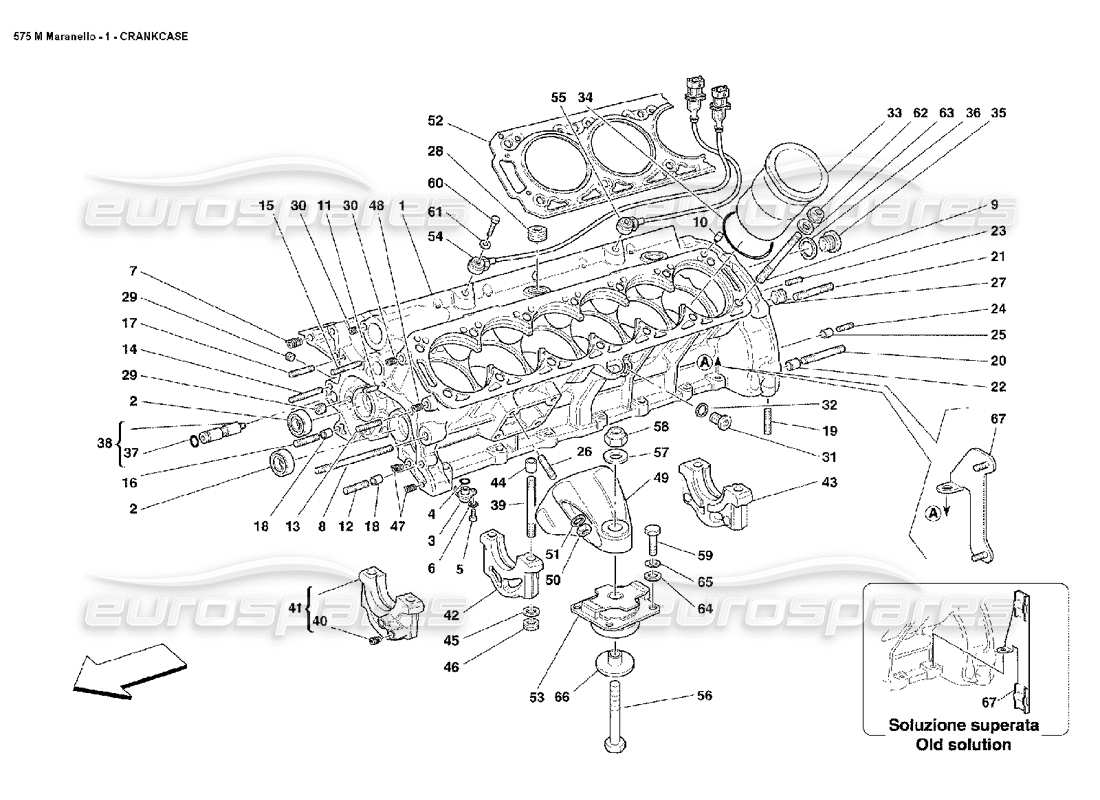 a part diagram from the ferrari 575 parts catalogue