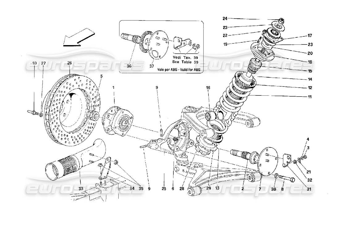 a part diagram from the ferrari 512 tr parts catalogue