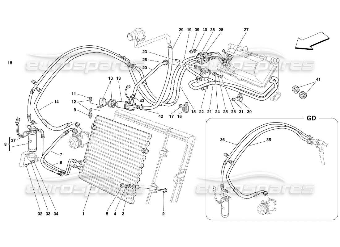 a part diagram from the ferrari 456 parts catalogue