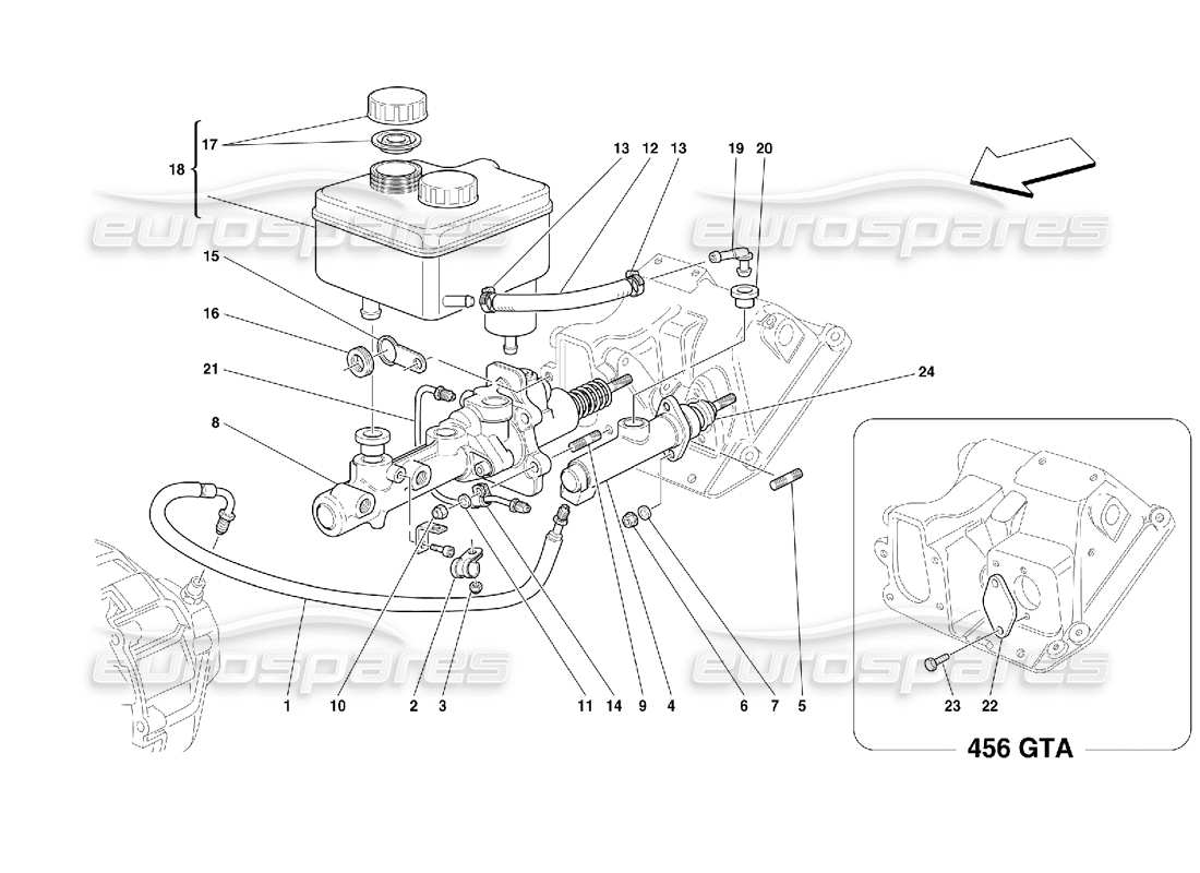 a part diagram from the Ferrari 456 GT/GTA parts catalogue
