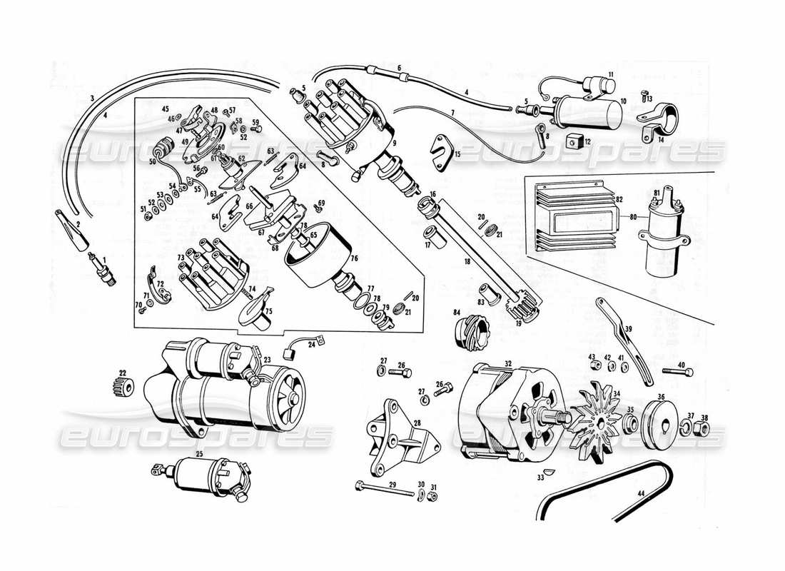 a part diagram from the maserati indy 4.2 parts catalogue